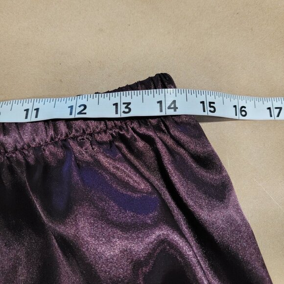 LA Intimates Size L Aubergine Purple Satin Pajama 2-Piece Set, NEW with Tags - Picture 12 of 13